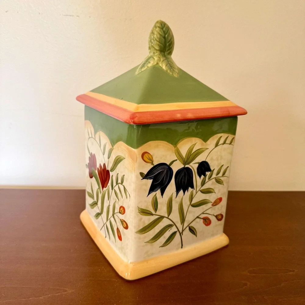 Vintage Certified International Wildflowers XL Canister 11